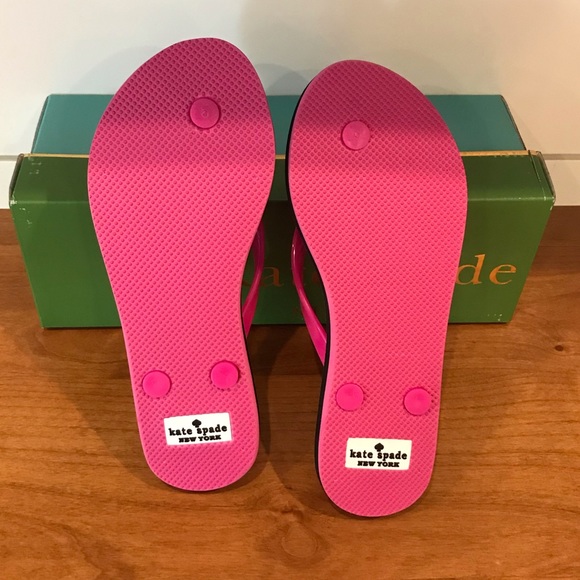 KATE SPADE Nova Photo Glitter Bow Flip Flops - Picture 4 of 4